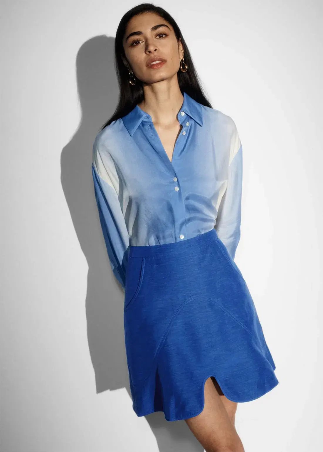 Witchery X Ellery A-line Mini Skirt Ultra Blue Size AU 14 photo 2