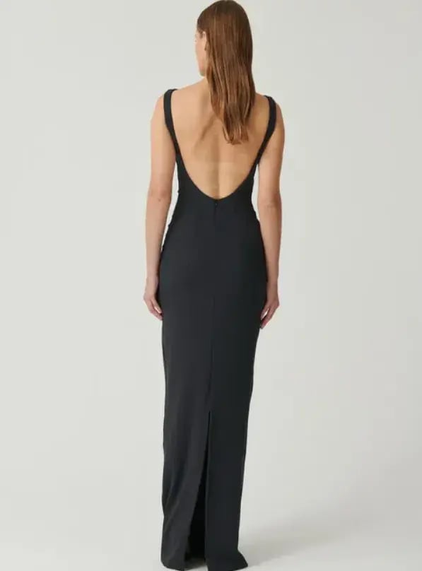 Effie Kats Verona Gown Storm Maxi Black Size AU 14 photo 2