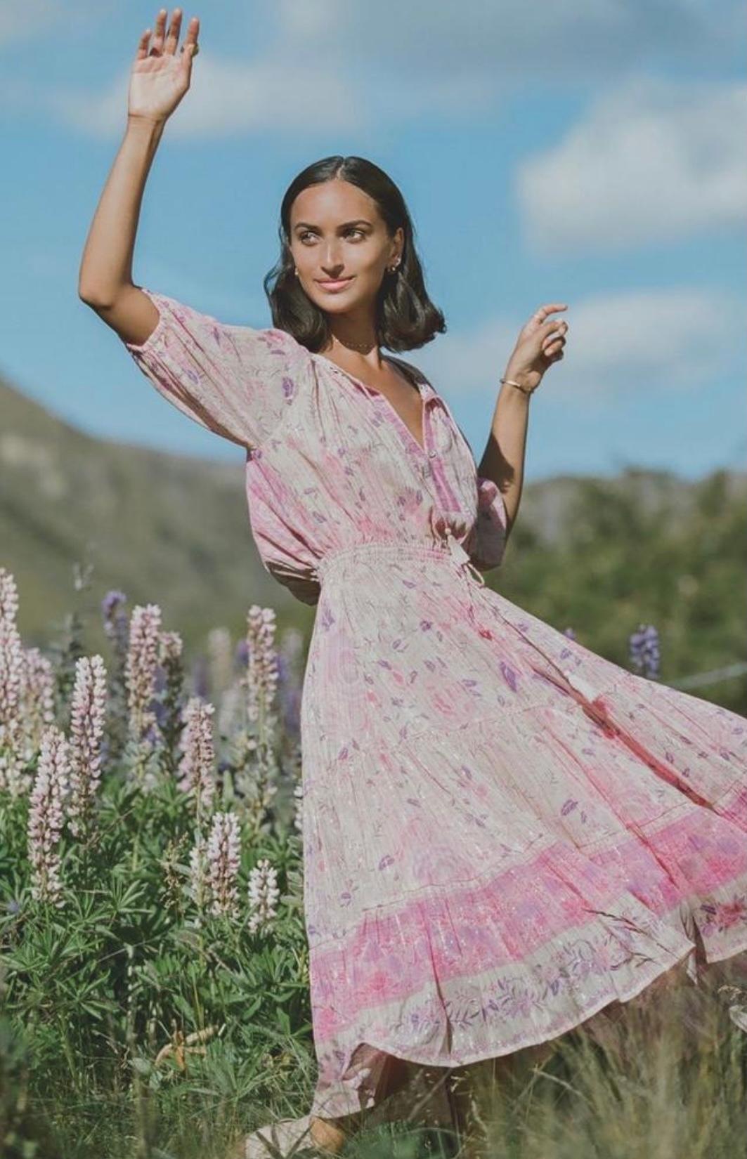 Spell & The Gypsy Mystic Midi Dress Floral Size 6 photo 5