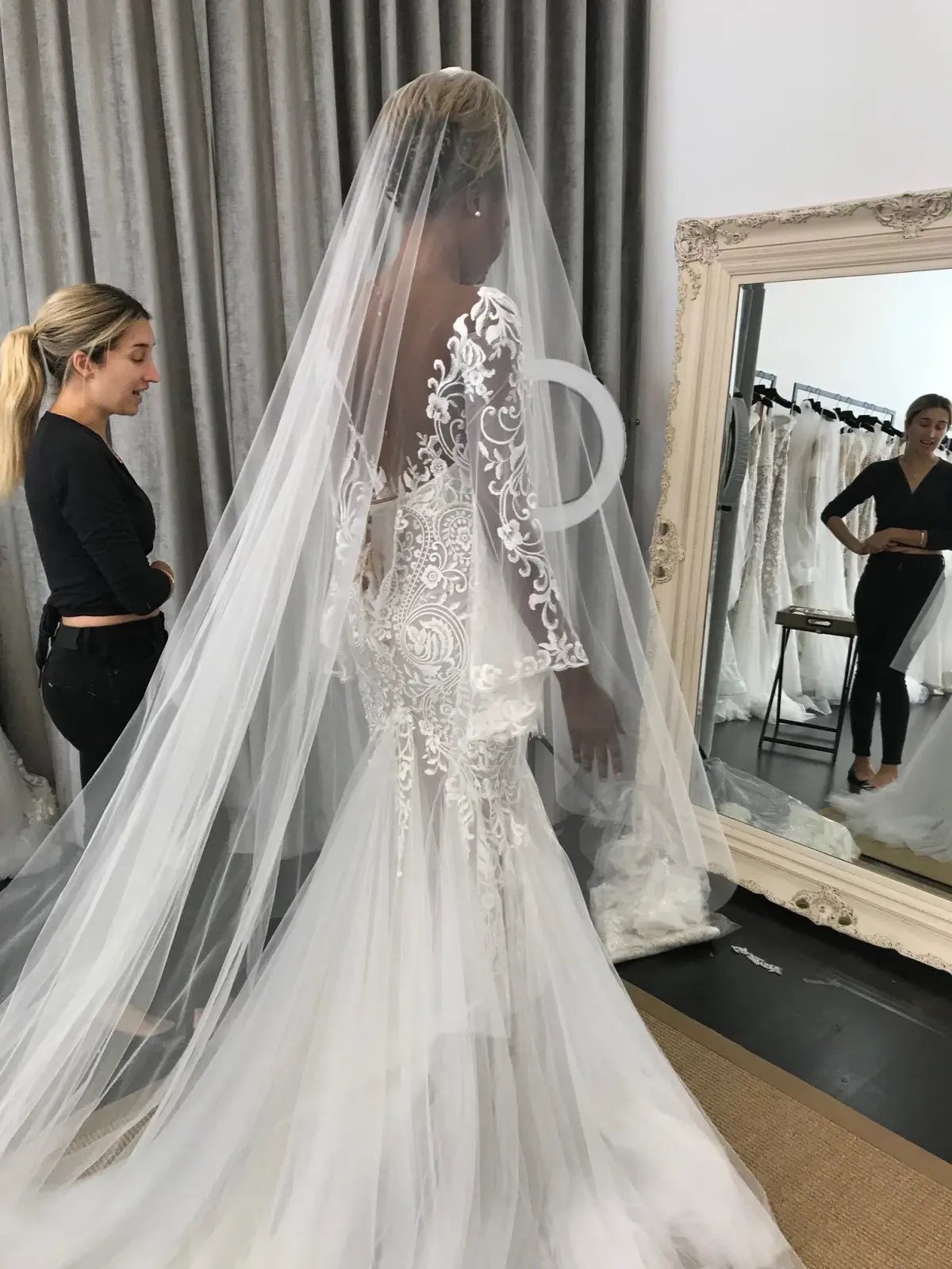 Leah Da Gloria Custom Made Wedding Dress White Size 6 photo 4