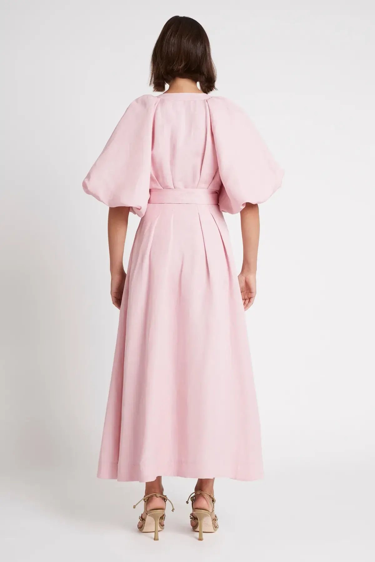 Aje Evermore Midi Dress Rose Pink Size 8 photo 4