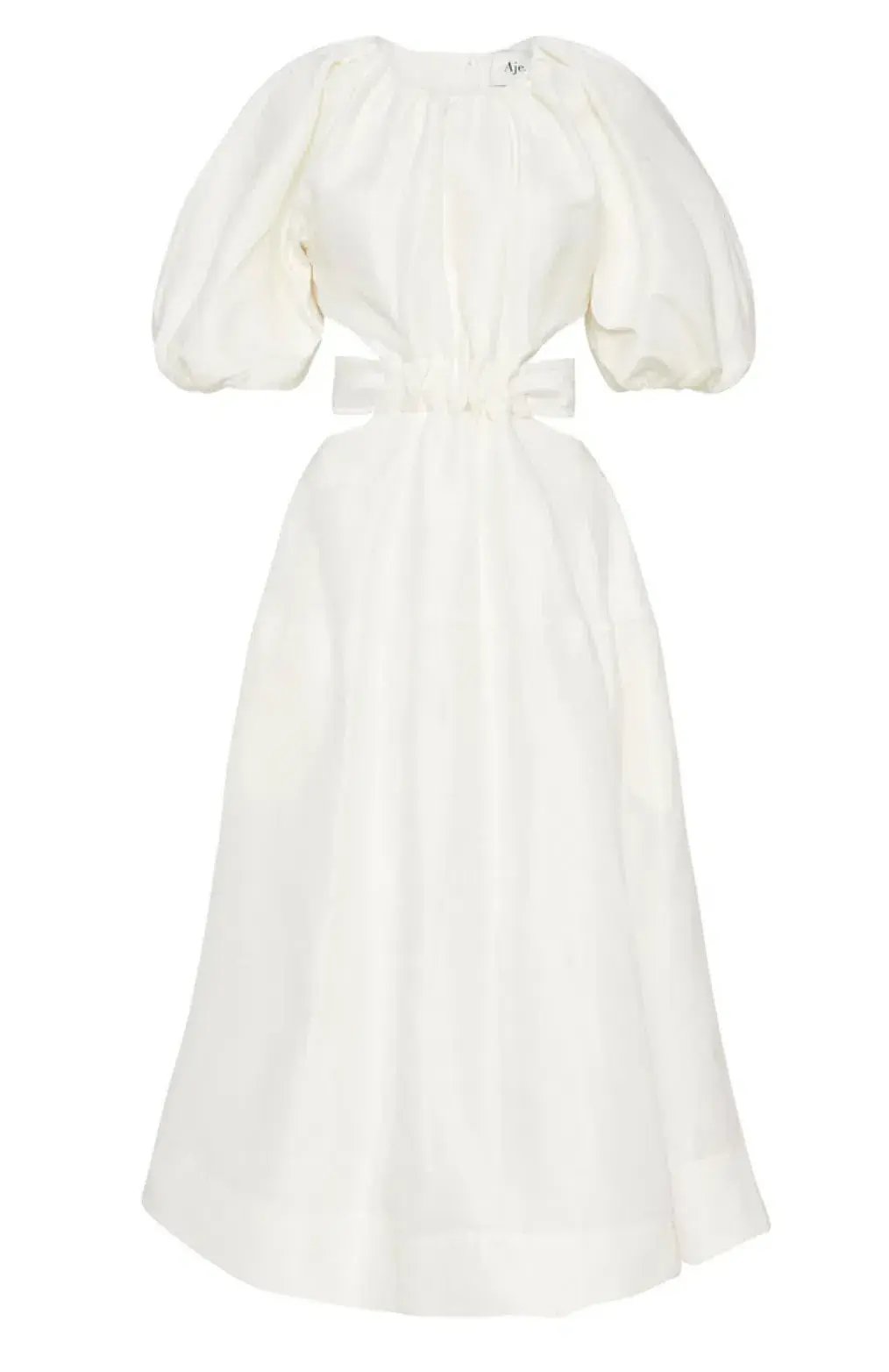 Aje Mimosa Cutout Midi Dress Ivory Size AU 4 photo 4