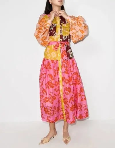 Alemais Luis Dress Multi Patchwork Dress photo 2
