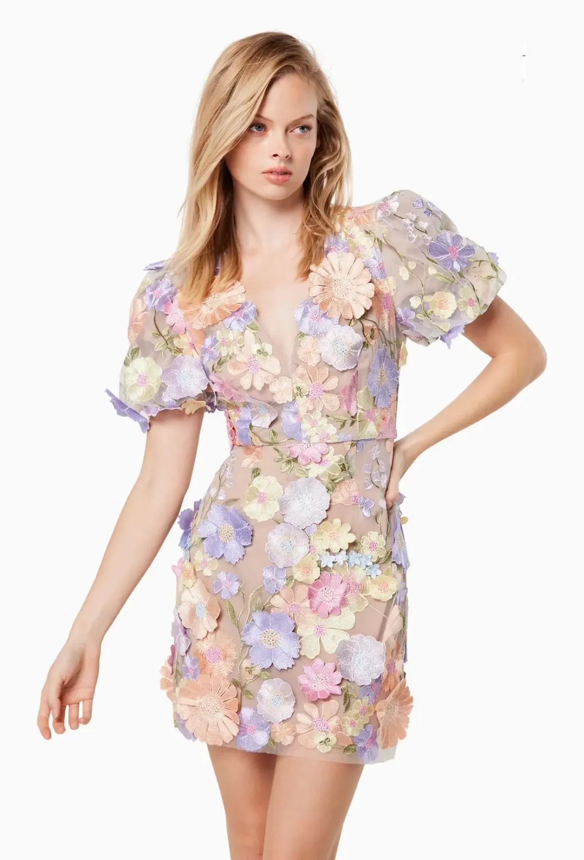 Elliatt Anthea 3D Lace Mini Dress Floral Size S / AU 8 photo 5