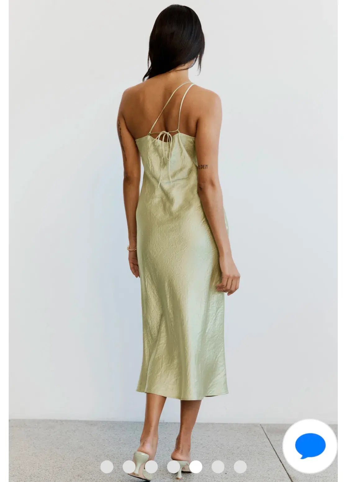 Third Form Crush Bias One Shoulder Midi Dress Apple Green Size 8 photo 3