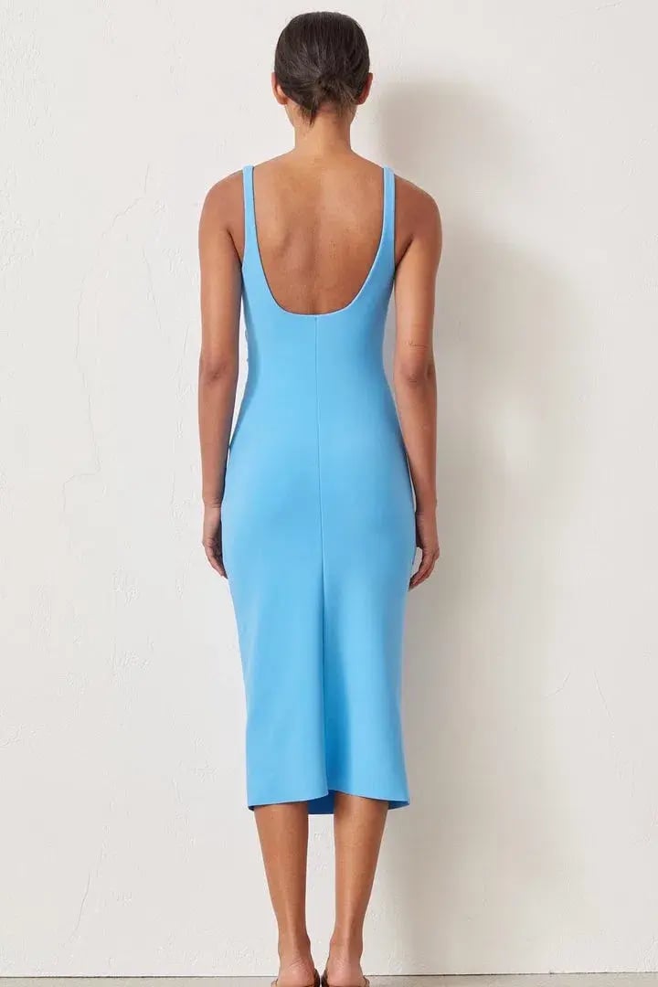 Bec & Bridge Paloma Midi Dress Azure Blue Size 6 photo 3