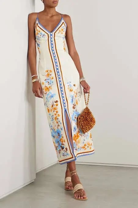 Zimmermann Halcyon Slip Dress Floral Print Size 0 / AU 8 photo 6