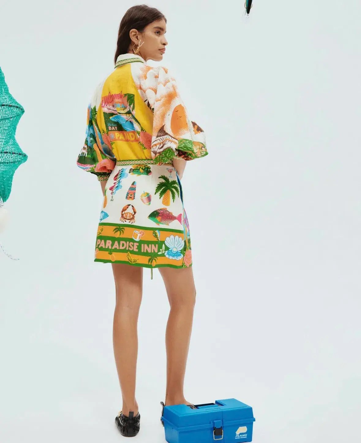 Alemais Paradiso Mini Dress Multi Print Size 16 photo 5