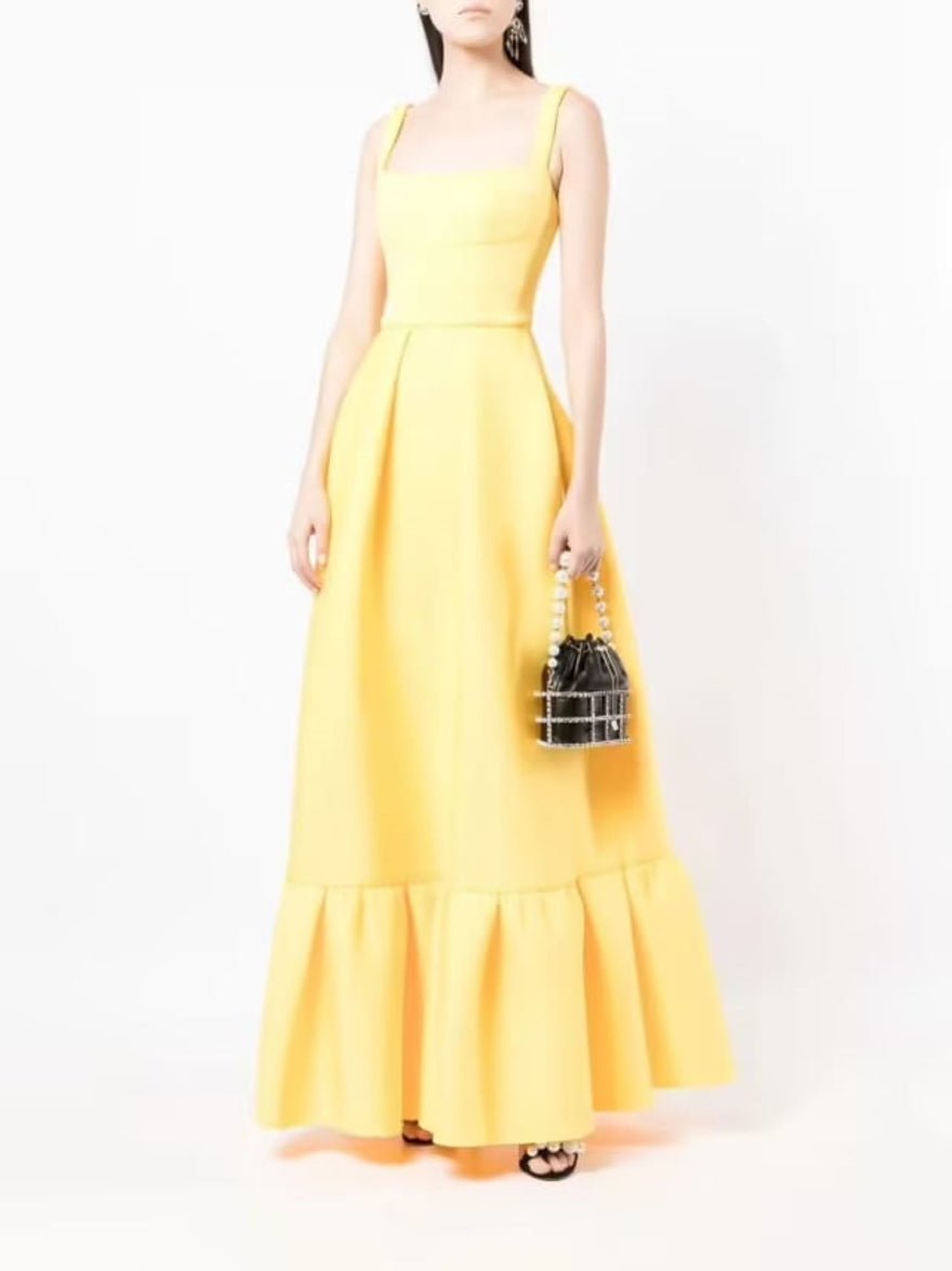 Rachel Gilbert Cora Gown in Yellow photo 4