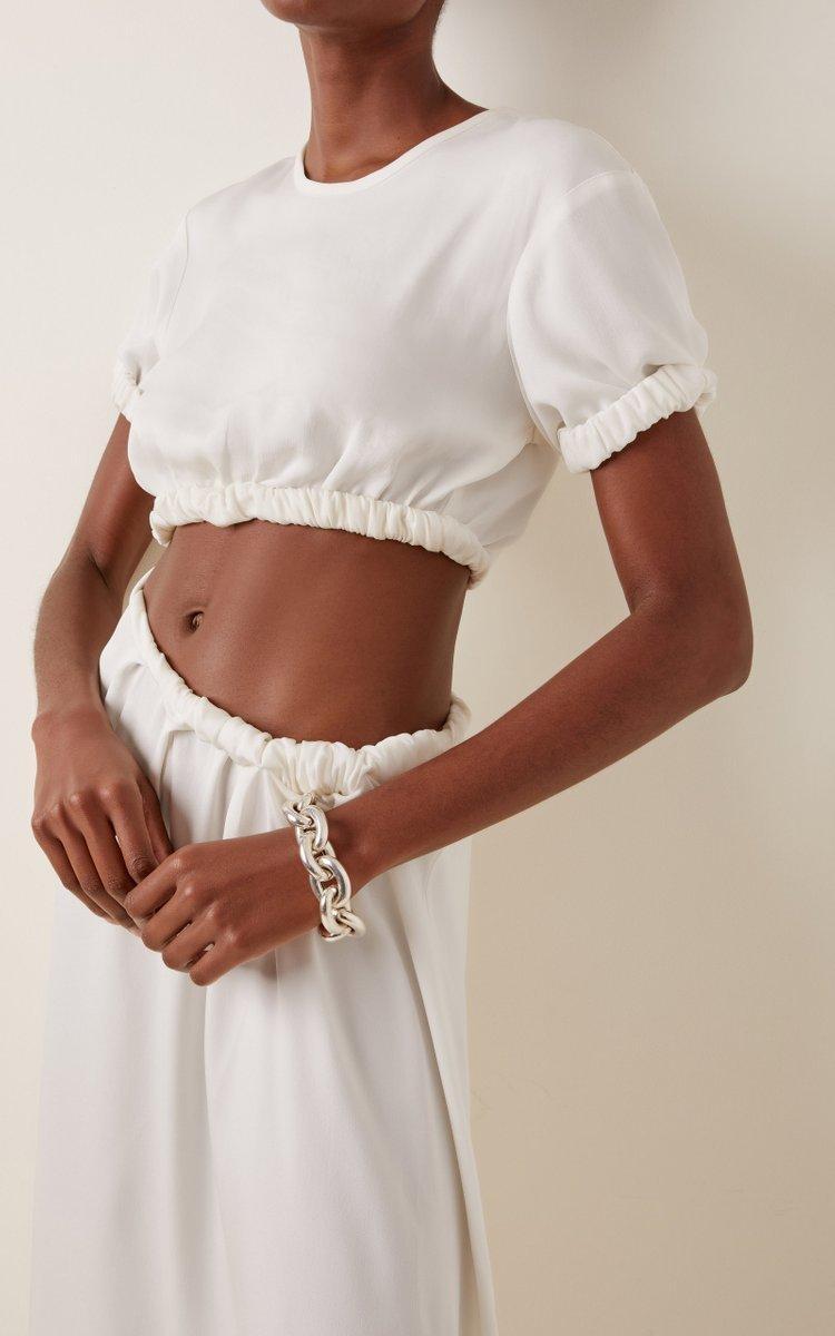 Christopher Esber Rolled T-Shirt Dress White Size 8 photo 5
