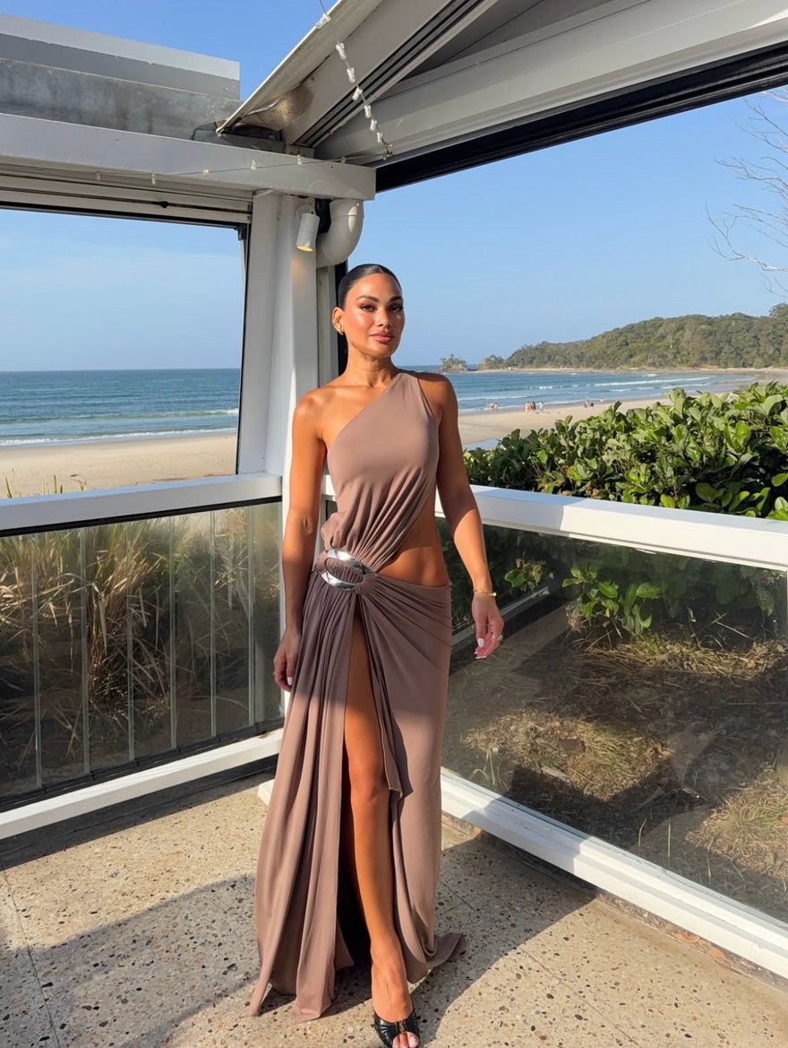 Ance Gria Serena Gown in Taupe photo 4
