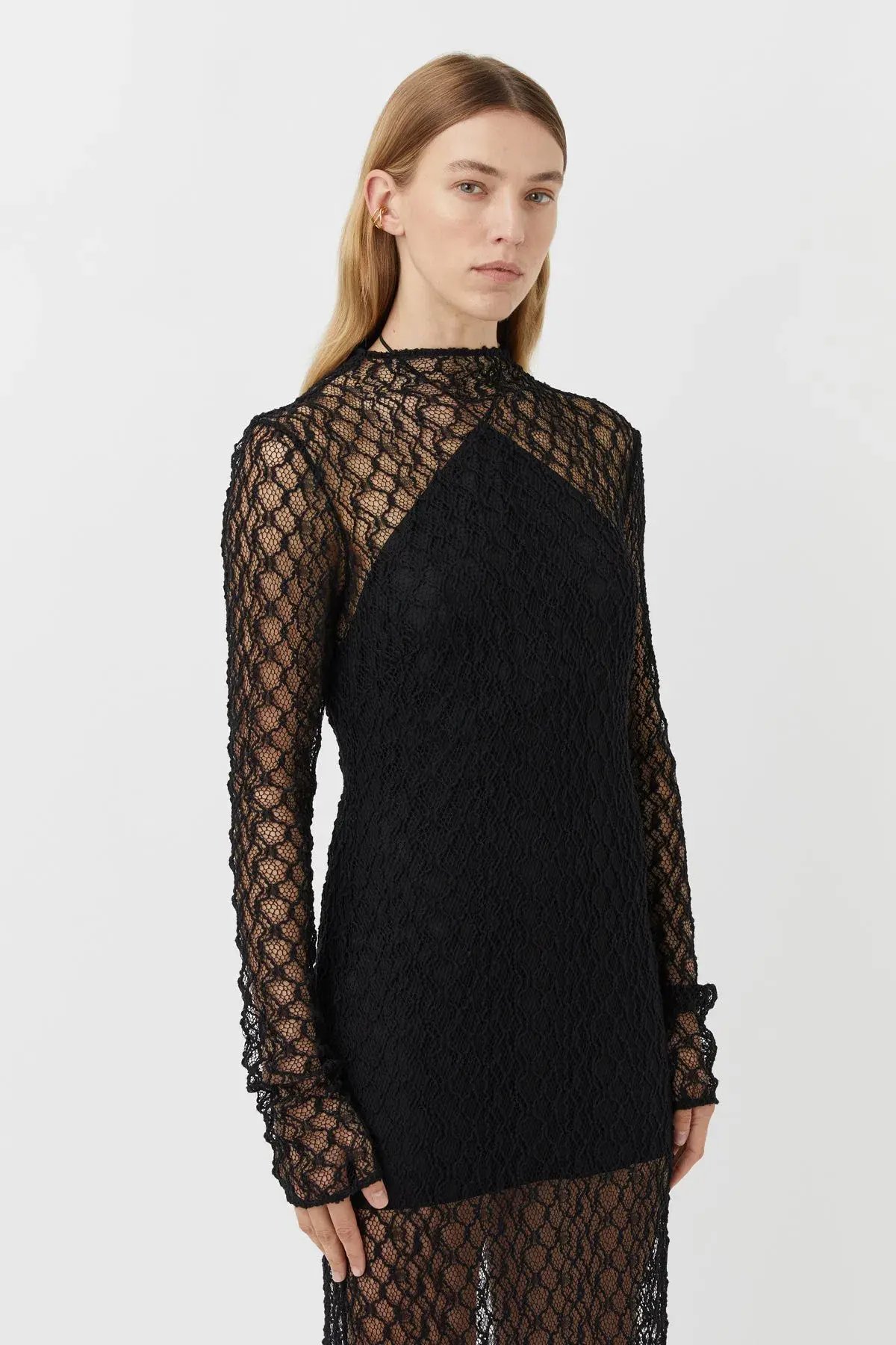 Camilla and Marc Eros Long Sleeve Midi Dress Black Size M / AU 10 photo 2