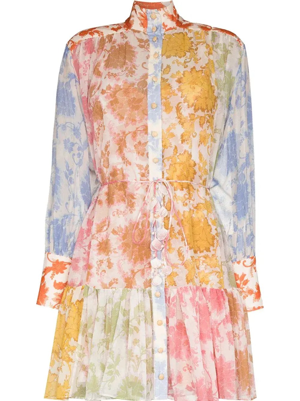 Zimmermann Postcard Lantern Mini Dress Print Size 2 photo 5