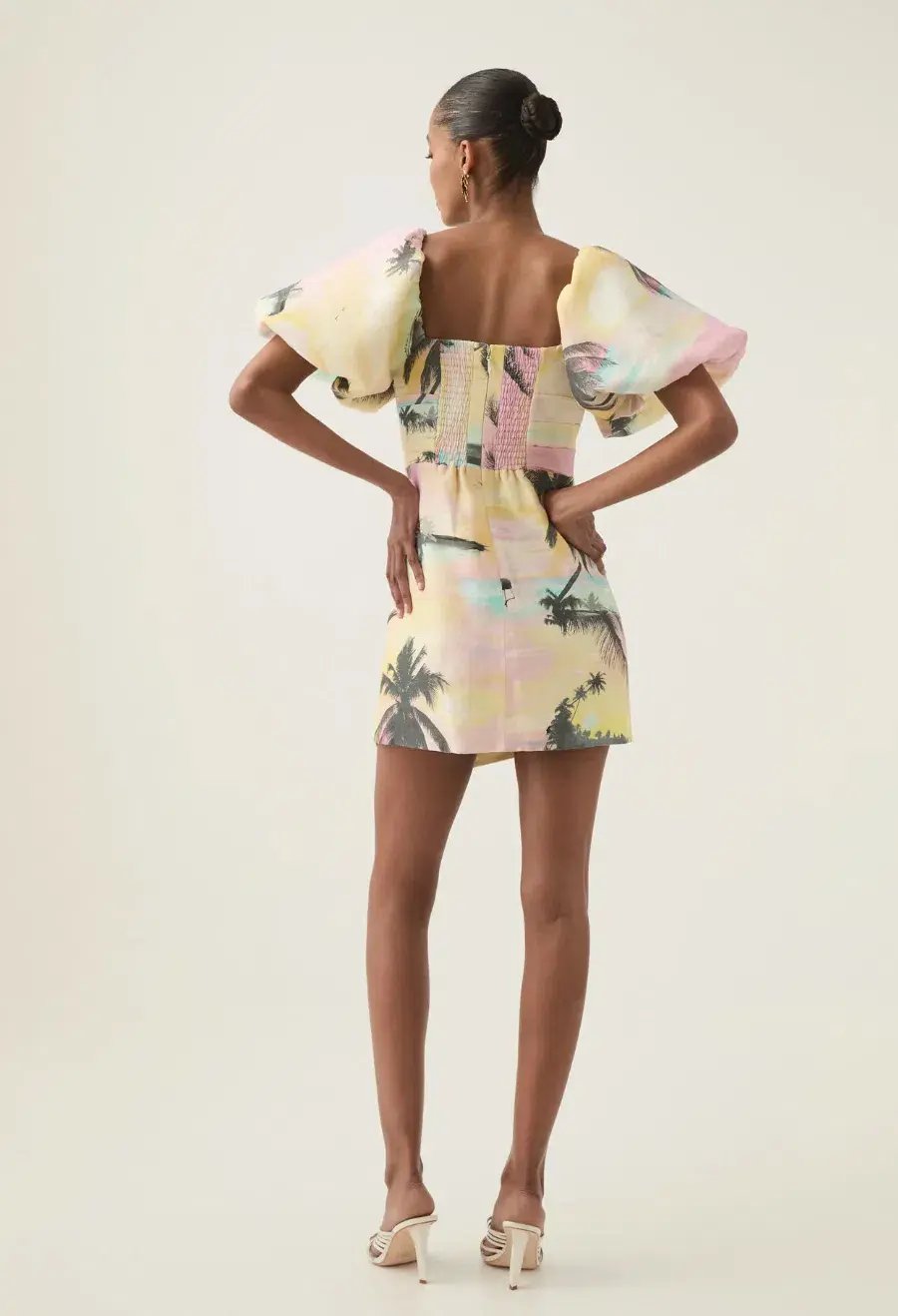 Aje Paradise Wrap Front Mini Dress Sunset Sky Size 12 photo 3