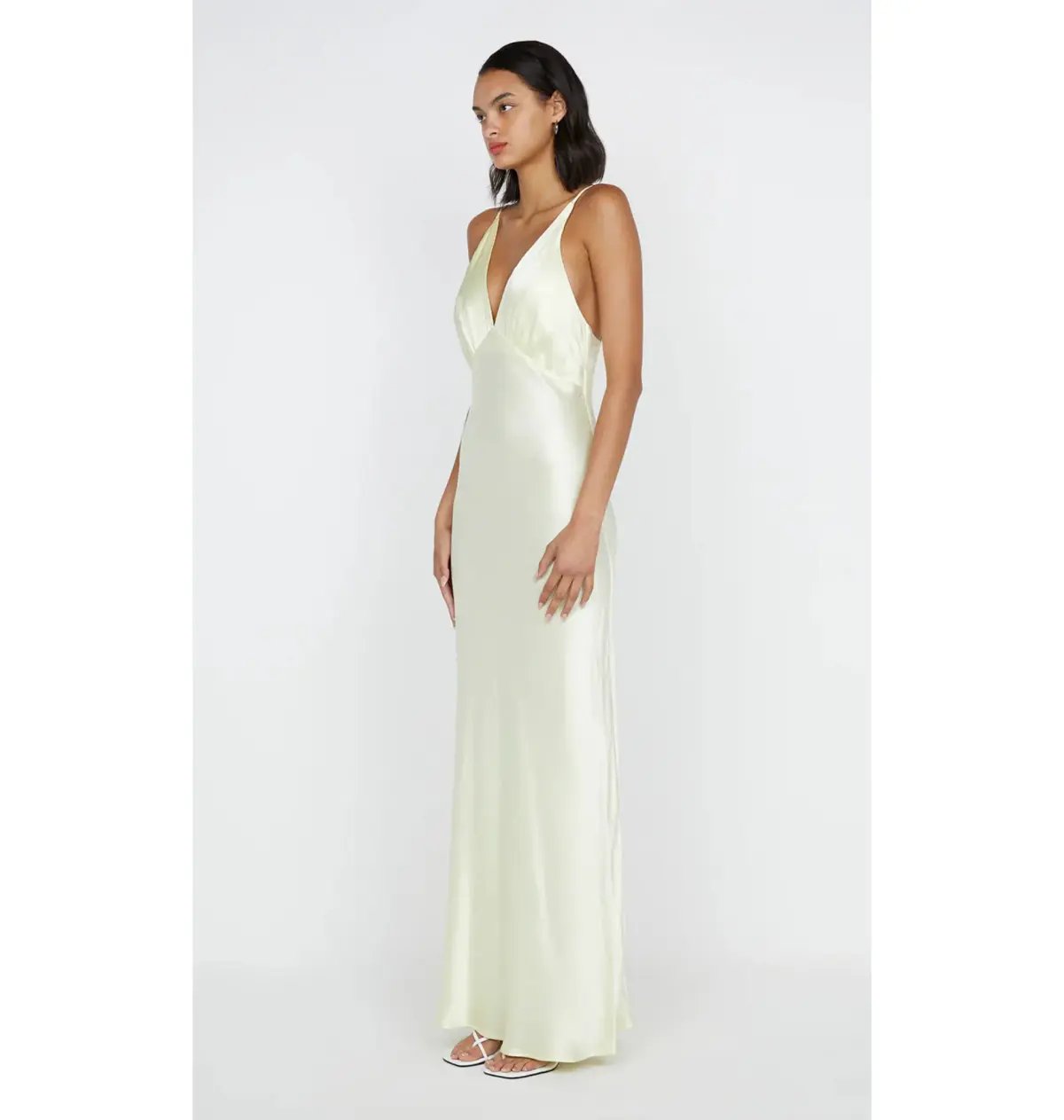 Bec & Bridge Moon Dance V Neck Maxi Dress Ice Yellow Size AU 8 photo 2