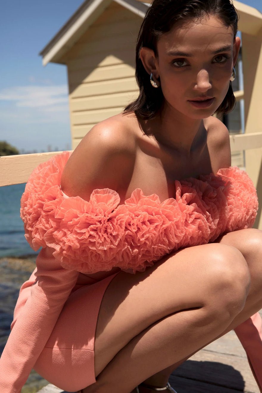 Sonya Rumi Mini Dress - Coral photo 2