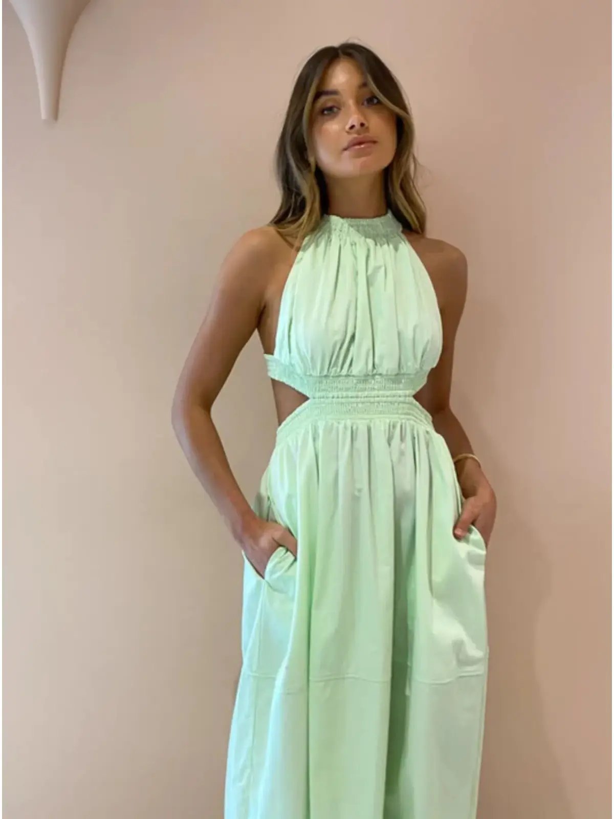 Camilla and Marc Pollina Midi Dress in Sour Apple Size AU 10 photo 2