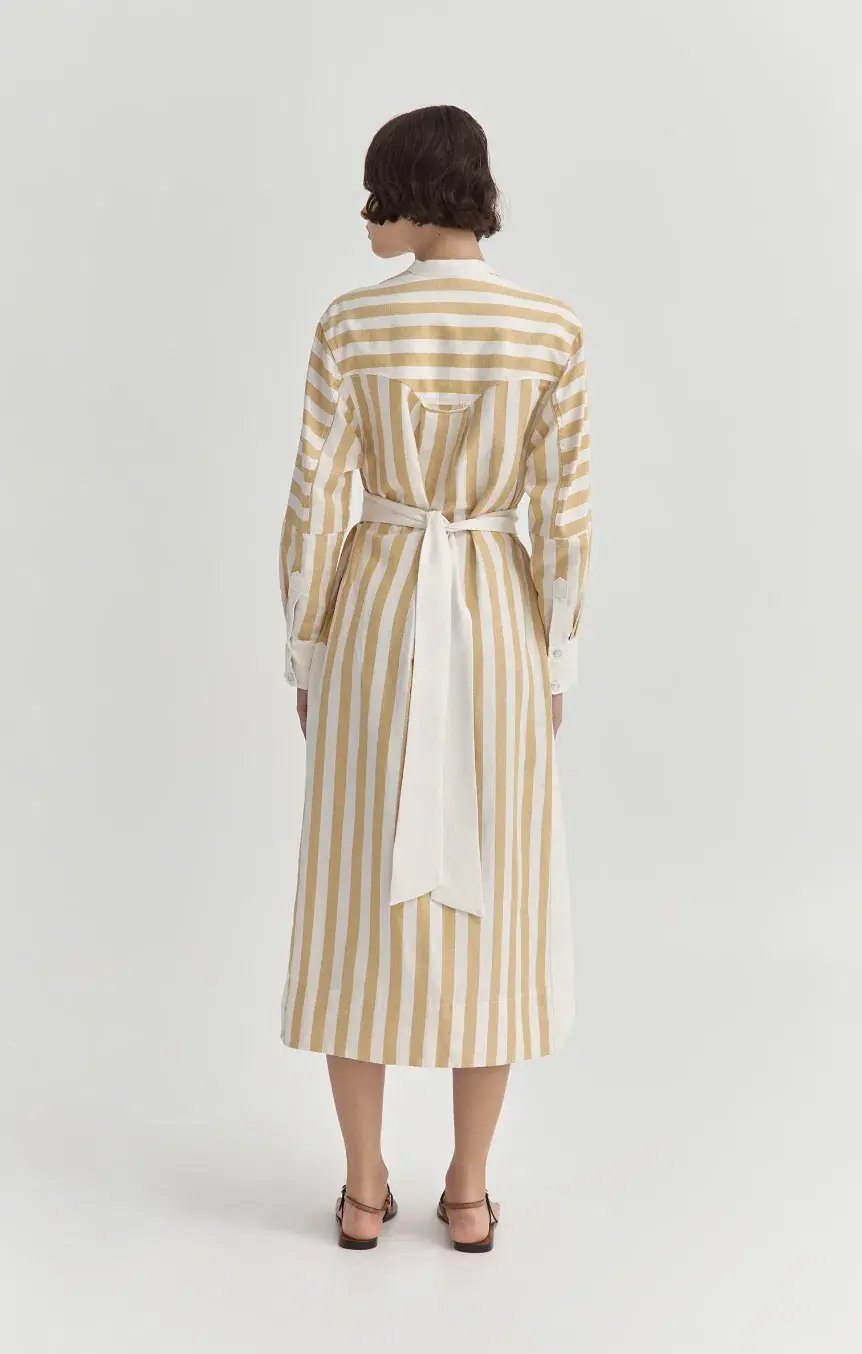 Sarah Jane Clarke Kiki Kaftan Lemon Stripe Size 6 photo 2