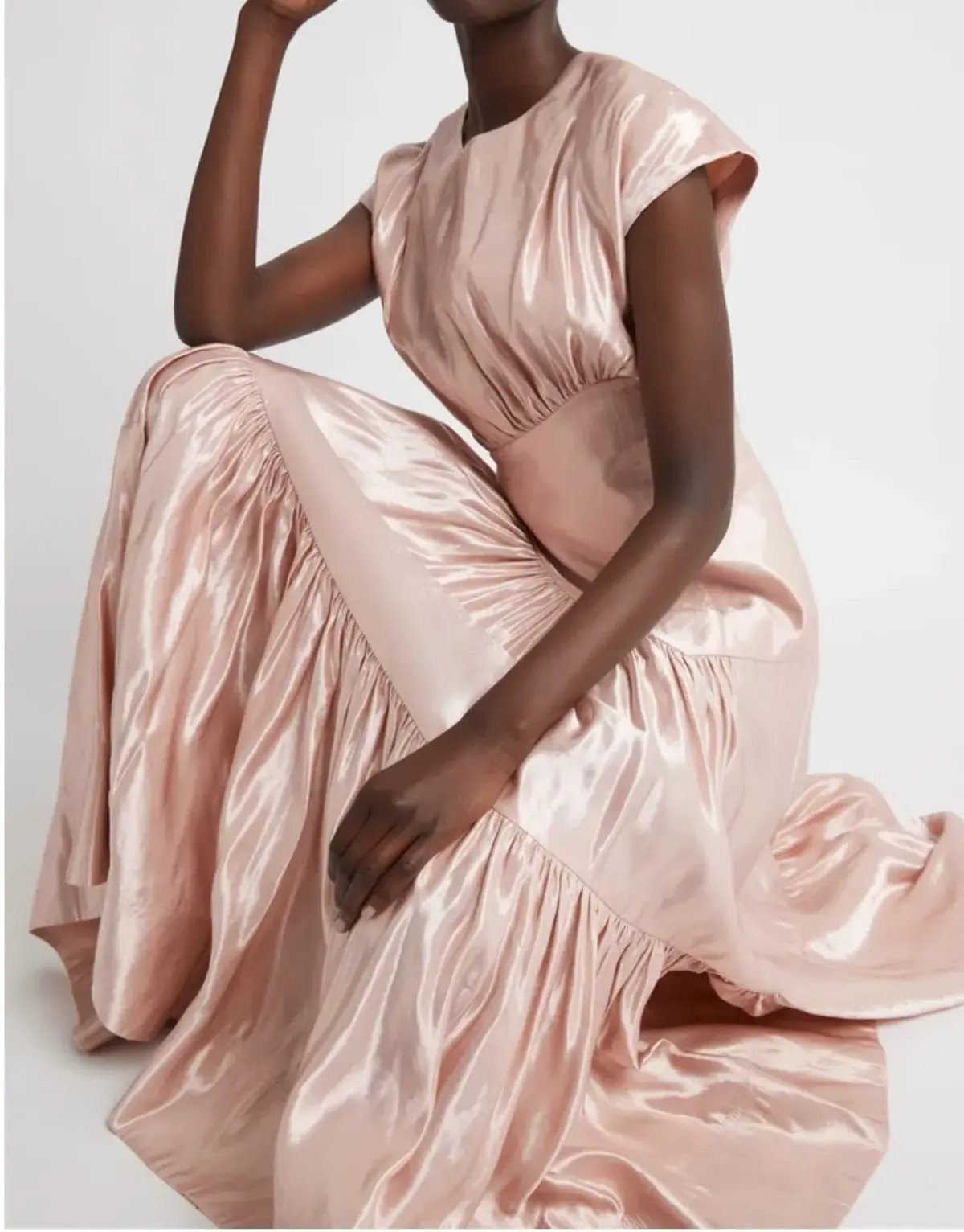 Aje Serendipity Reflection Midi Dress Blush Size 14 photo 4