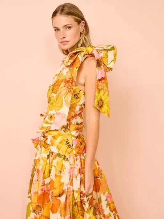 Alemais Silas One Shoulder Gown Floral Size AU 12 photo 4