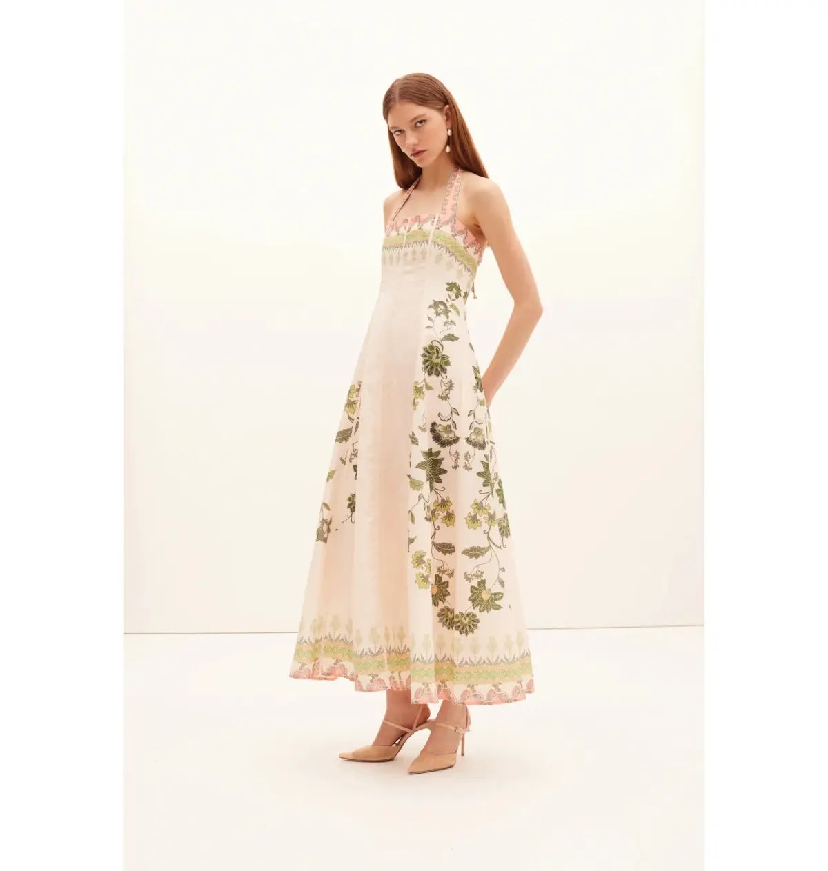 Kate Ford Baja Halter Gown Print Size 12 photo 2