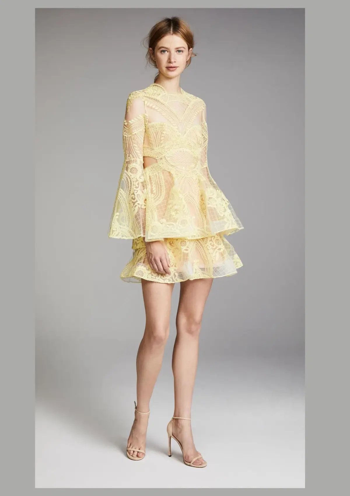 Thurley Chameleon Coachella Mini Dress Yellow Size 12 photo 2