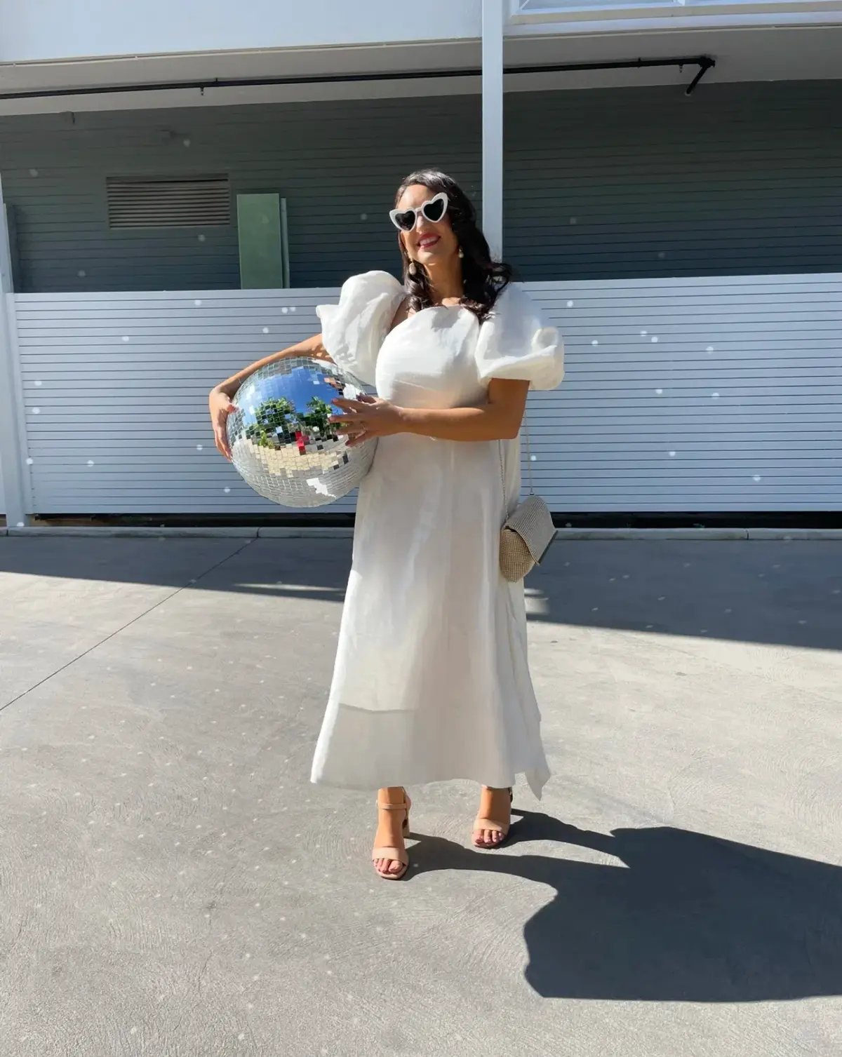 Aje Arista Tulip Sleeve Midi Dress Ivory Size AU 16 photo 13