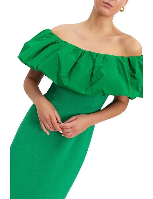 Virgil Midi Dress in Green photo 5