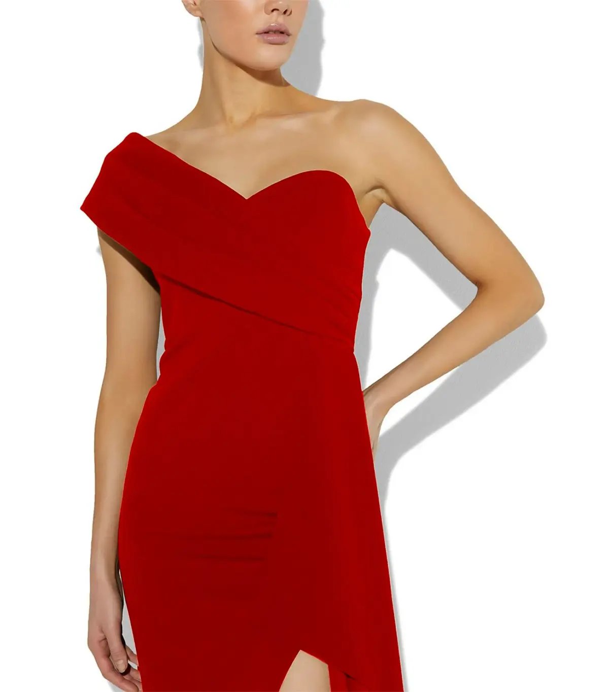 Montique Bella Stretch Crepe Maxi Gown Red Size AU 8 photo 3