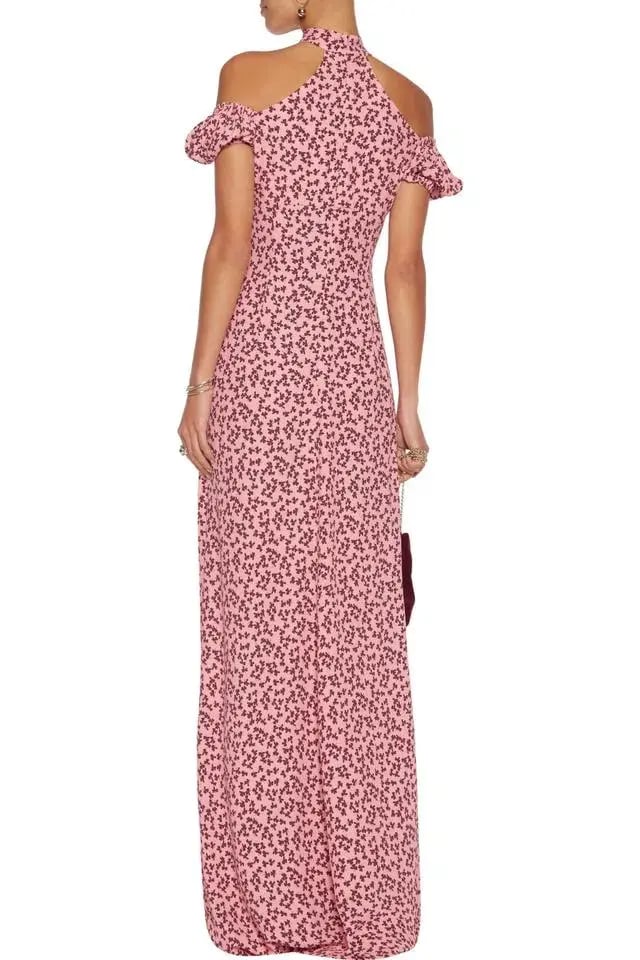 Alexis Addilyn Off Shoulder Choker Gown Pink Size 8 photo 2