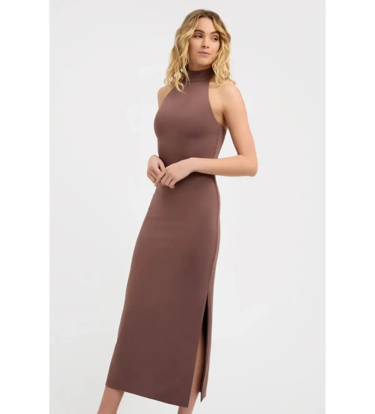 Kookai Archer Midi Dress Brown Size 0 (6-8) photo 2