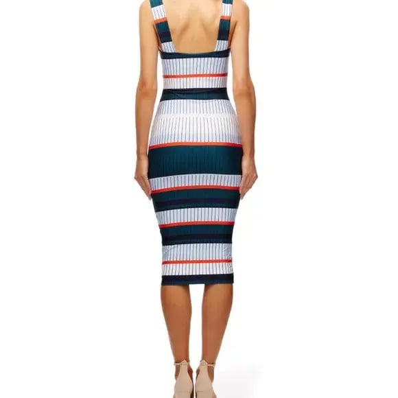 Kookai Grenada Midi Dress Striped Size 12 photo 2