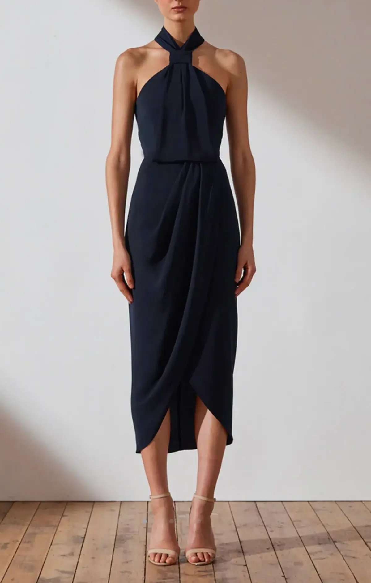 Shona Joy Knot Dress NAVY 12 photo 5