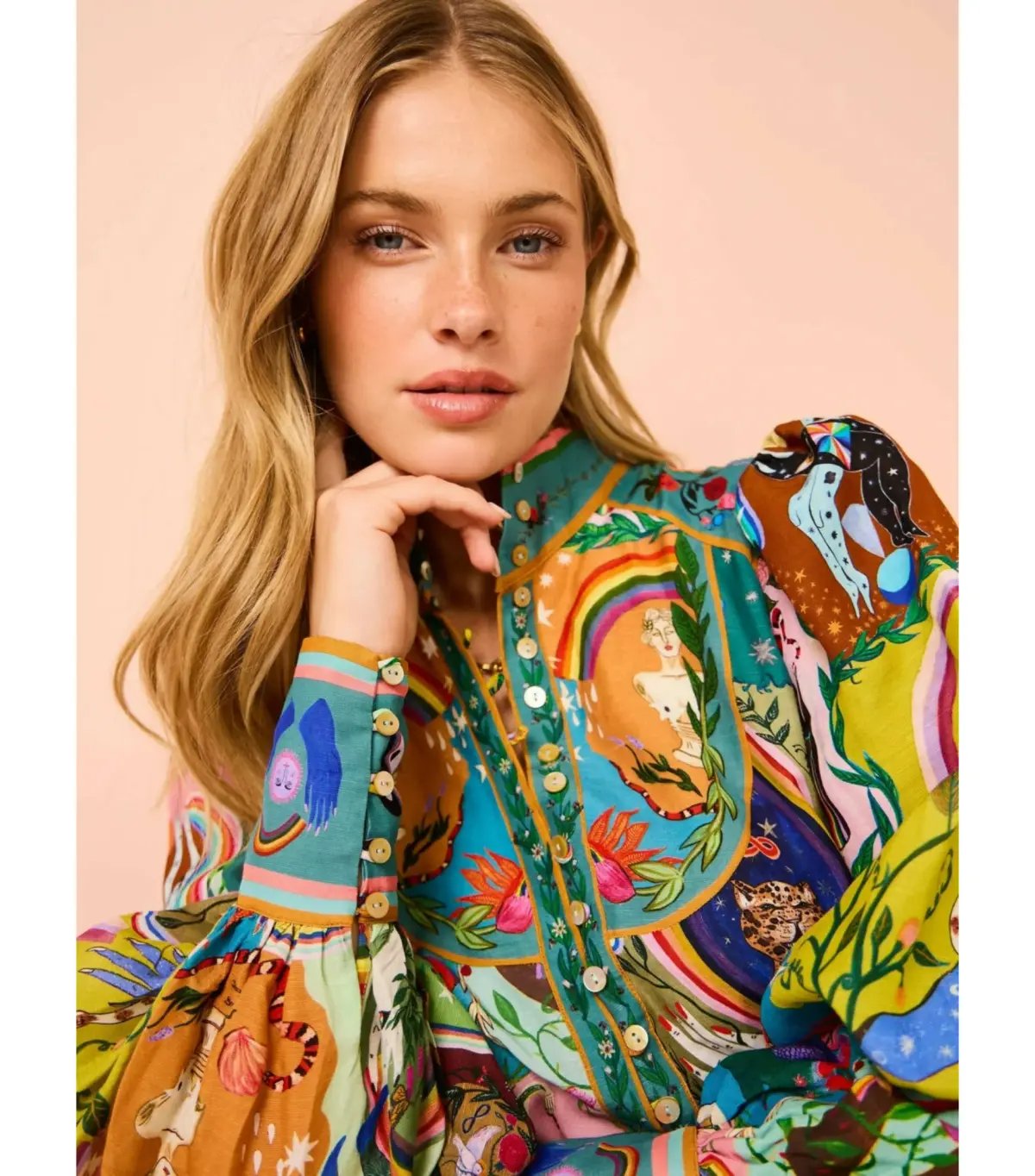Alemais Evergreen Mini Dress in Multi Print Size AU 8 photo 3