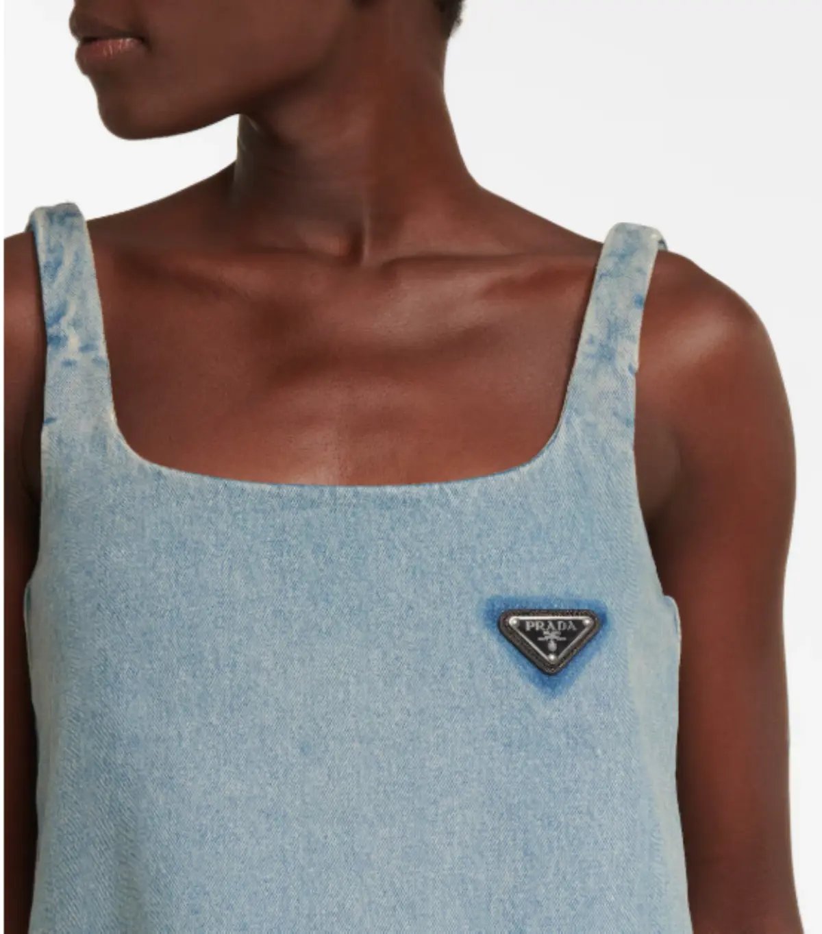 Prada Denim Mini Dress Size 8 photo 2