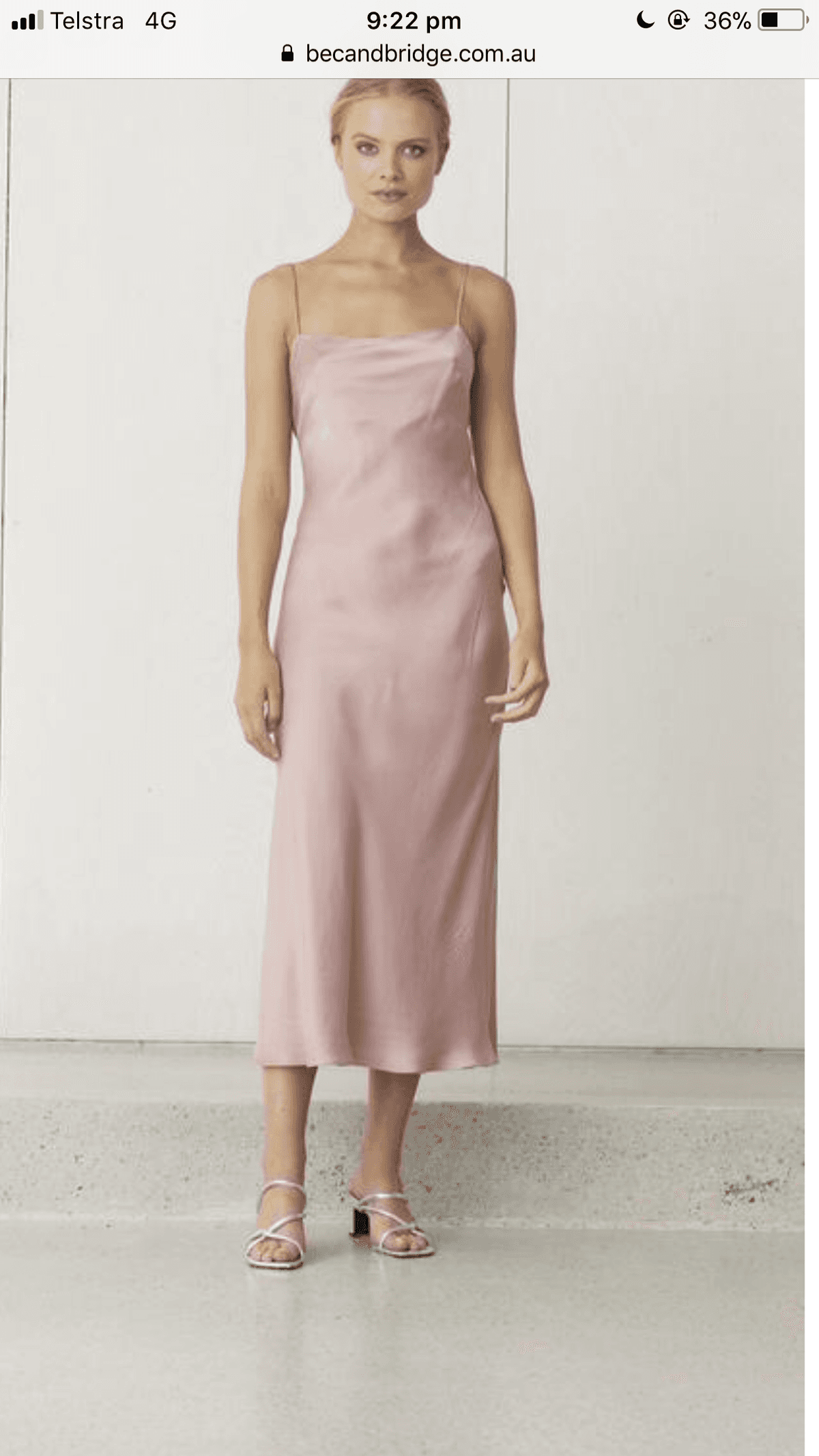 Bec & Bridge Classic Slip Midi Dress Pink 10 photo 2