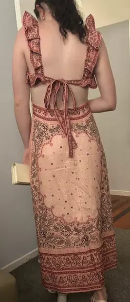 Zimmermann Matchmaker Frilled Midi Dress Pink Bandana Size 0 / AU 8 photo 4