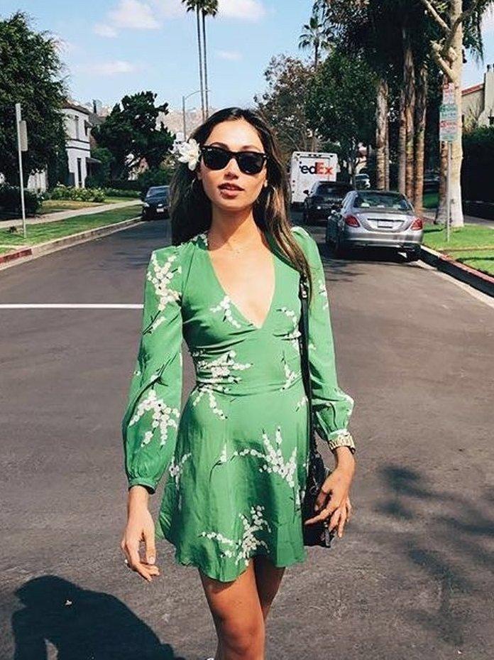 Realisation Par The Kate Dress Summer Loving Green Size 4 photo 3