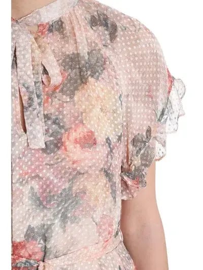 Zimmermann Radiate Cascade Frill Swing Silk Ruffle Midi Dress Floral Size 1 / 10 AU photo 4