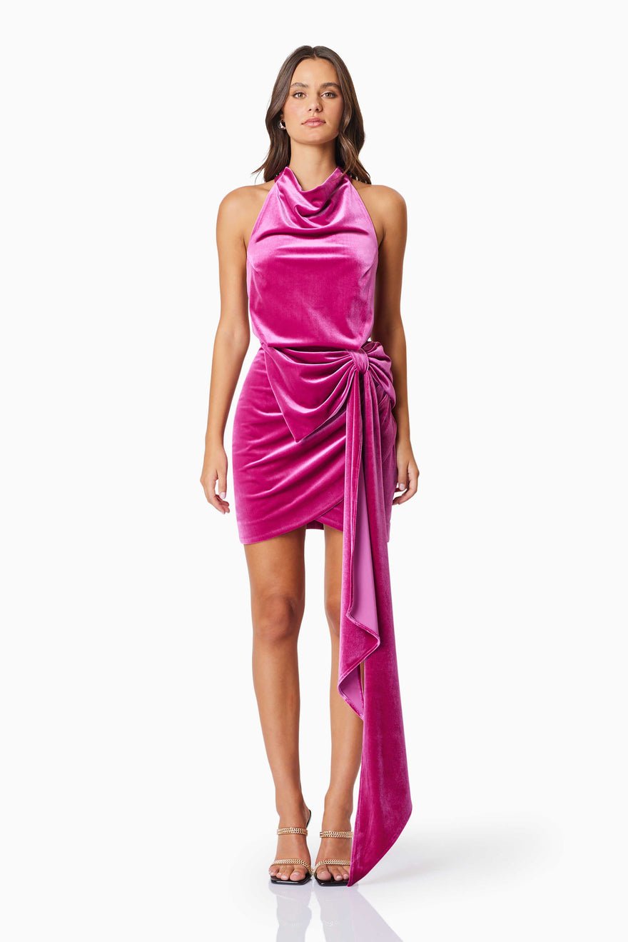 Elliatt Solene Mini Dress - Cerise photo 4