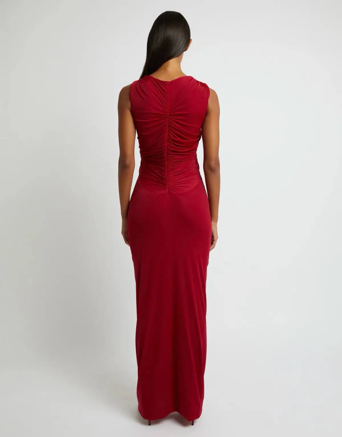 Christopher Esber Venus Cut Out Tank Maxi Dress Cherry Size 6 photo 2