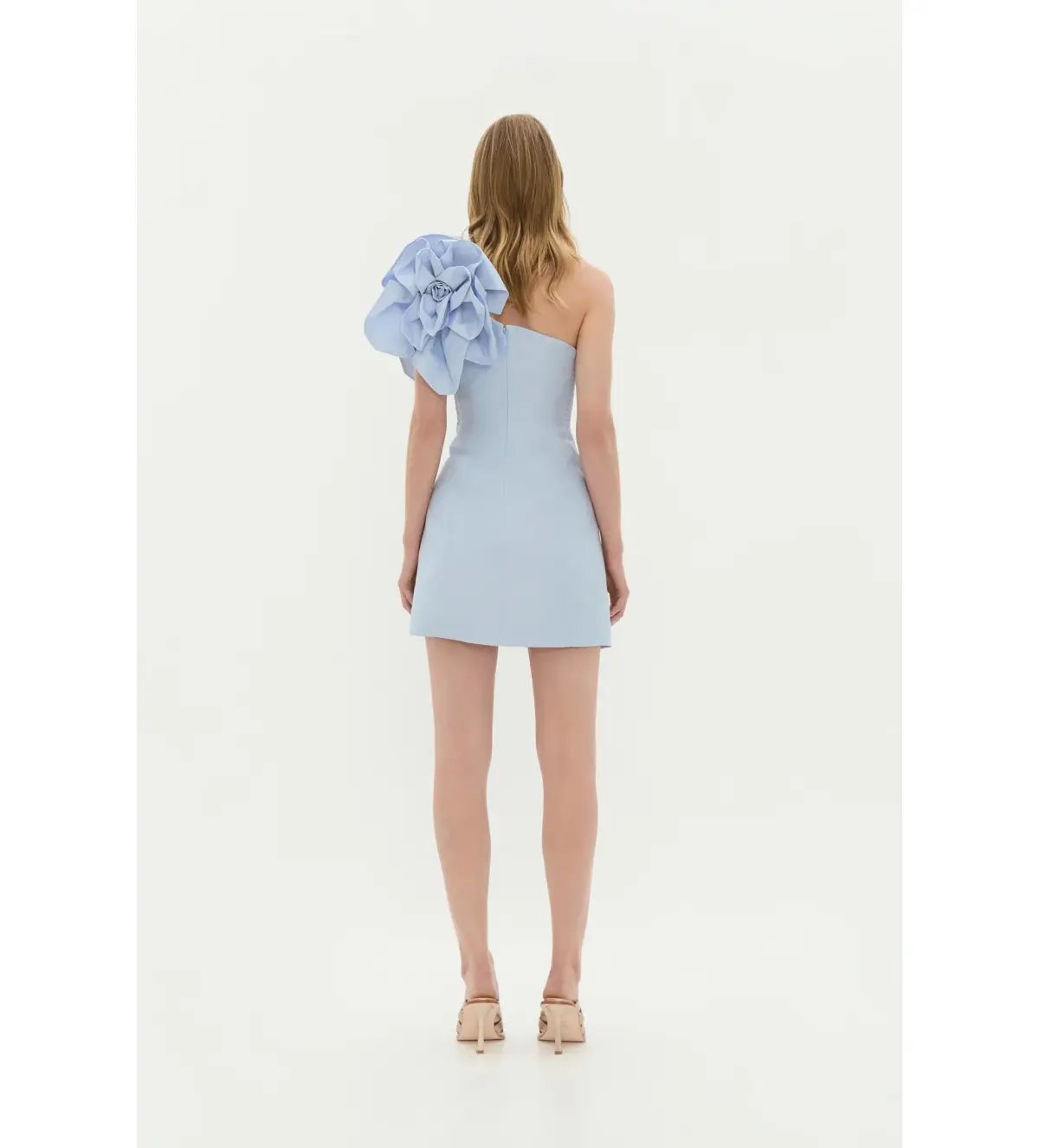 Aje Florence Mini Dress Icy Blue Size 10 photo 4