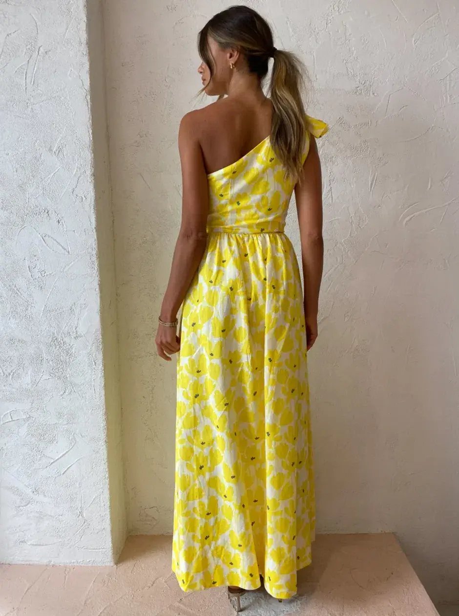 By Nicola Dahlia Dress Yellow Floral Size 6 photo 6