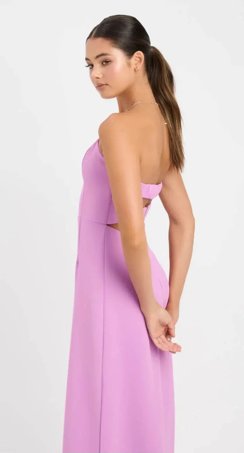 Kookai Alpha Strapless Midi Dress in Violet Size 36 / Au 8 photo 2