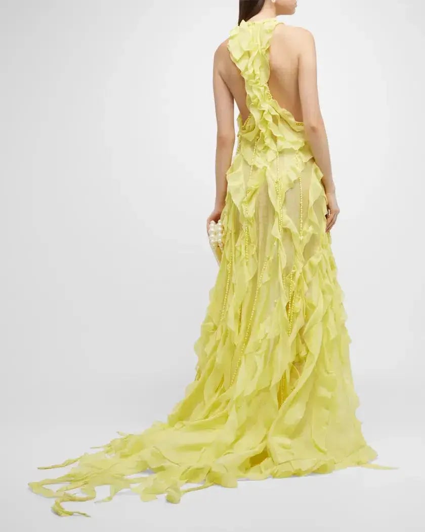 Zimmermann Wonderland Ruffle Gown Yellow Size 1 / AU 10 photo 3