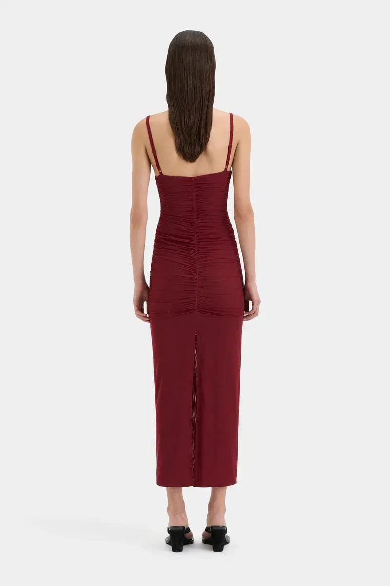Sir Jacques Beaded Midi Dress Berry Size 1 / Size AU 8 photo 2