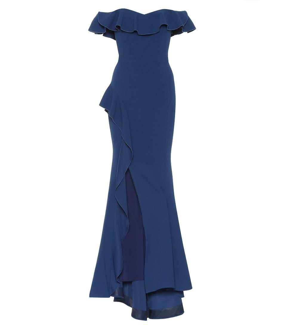 Rebecca Vallance Aegean off-the-shoulder dress navy size 12 photo 2