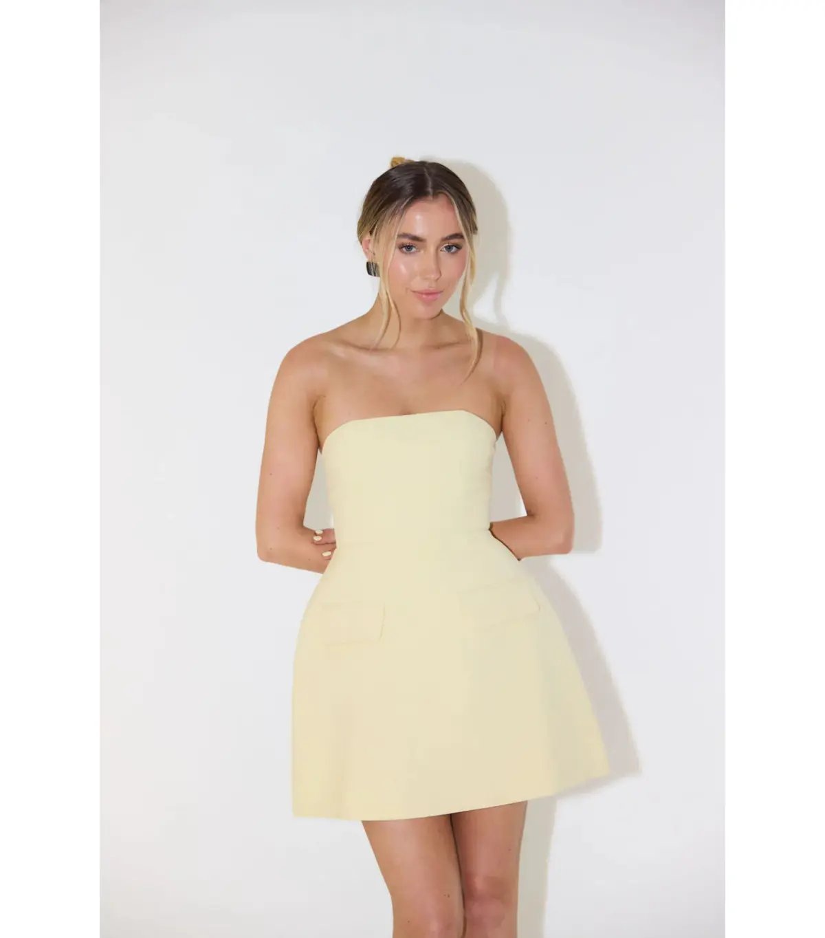 Odd Muse The Ultimate Muse Strapless Dress Lemon Size XXS/4 photo 2