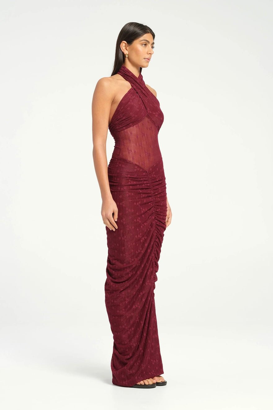 Benni Hudson Lace Maxi Dress - Sangria photo 2