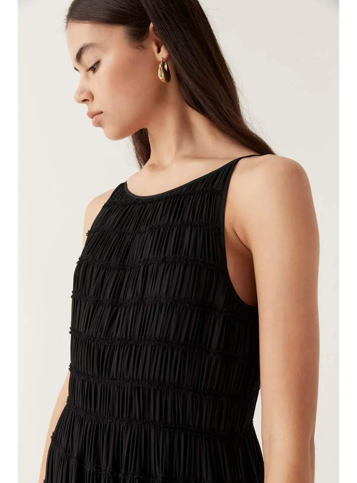Aje Rosewood Ruched Maxi Dress in Black Size AU 12 photo 3